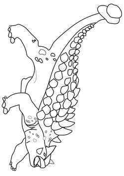Ankylosaurus coloring pages for kindergarten and preschool kids activity free