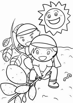 Imohori picnic coloring pages for kindergarten and preschool kids activity free