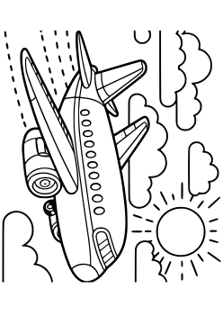 Airplane 3 coloring pages for kindergarten and preschool kids activity free