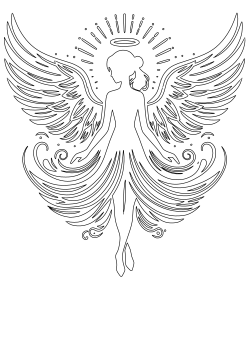 Angel 8 free coloring pages for kids
