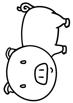 Pig coloring pages for kindergarten and preschool kids activity free
