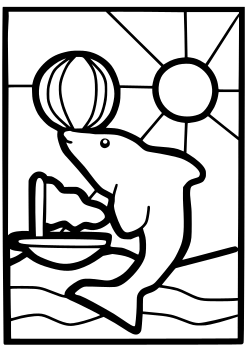 Dolphin 4 free coloring pages for kids