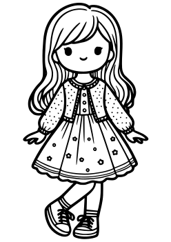 Girl 13 free coloring pages for kids