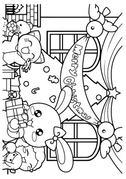 Premium16 Christmas Present coloring pages for kindergarten and preschool kids activity free