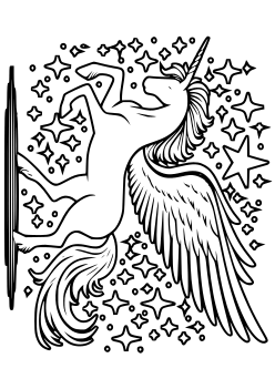 Star Pegasus free coloring pages for kids