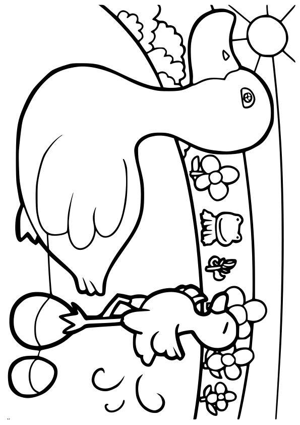 Duck2 free coloring pages for kids