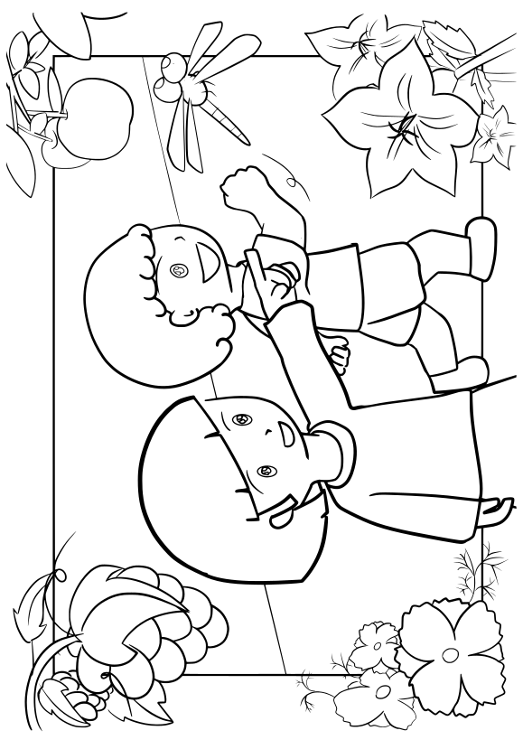 Autum free coloring pages for kids