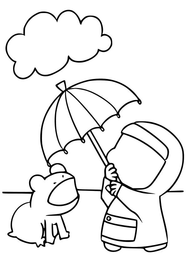 Rainy day free coloring pages for kids