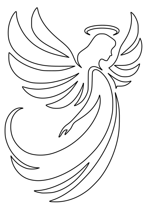 Angel 5 free coloring pages for kids
