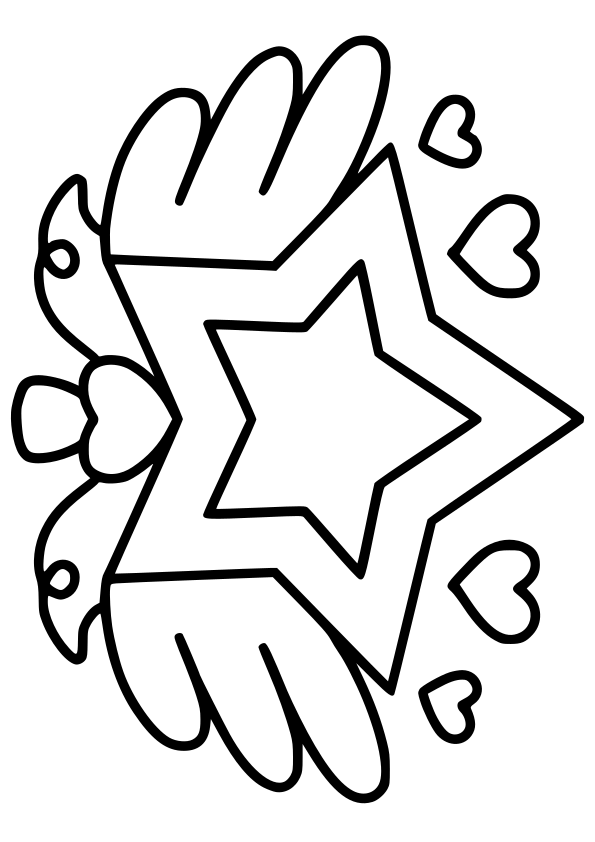 Star Angel free coloring pages for kids