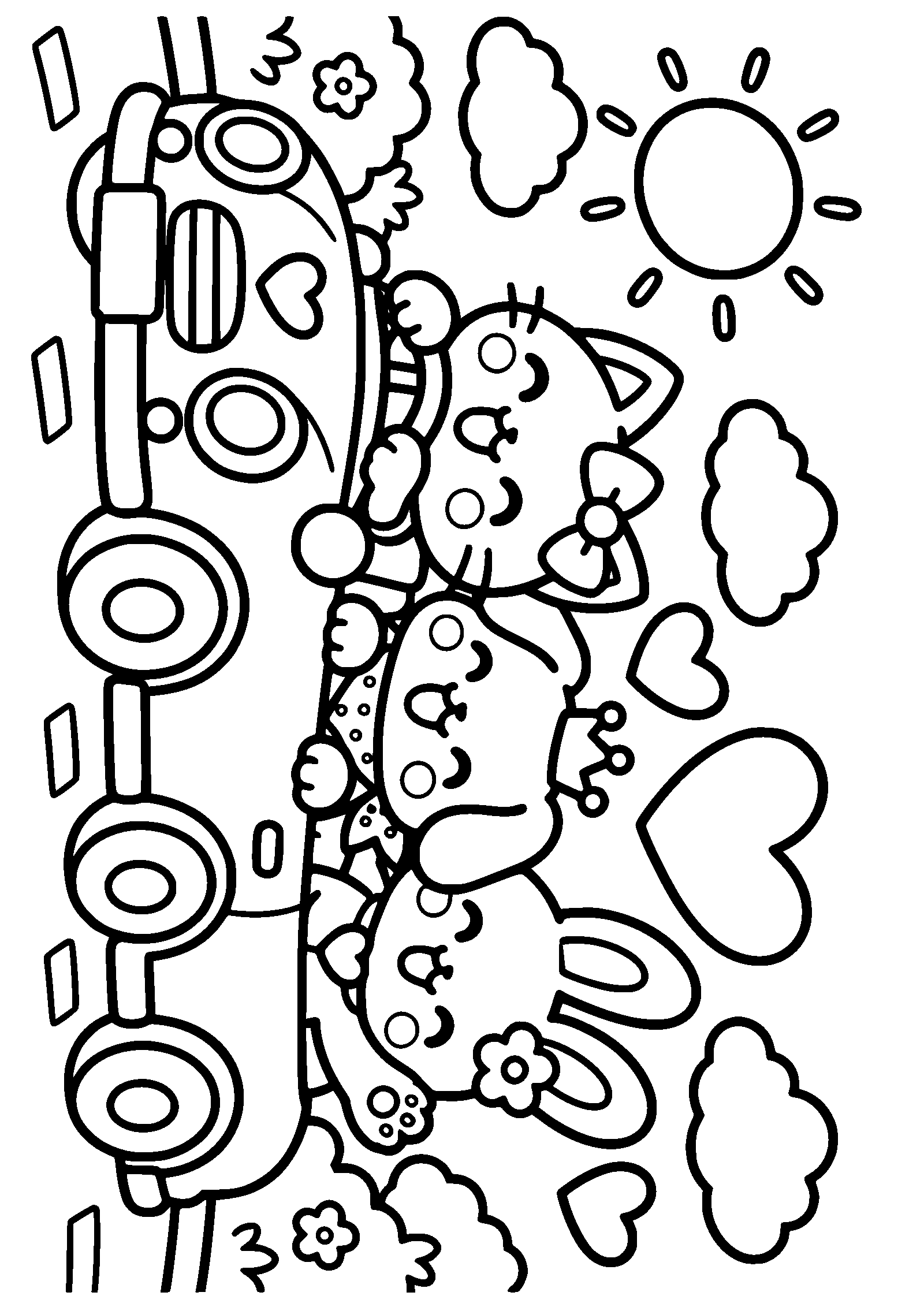 動物２８のこどもむけの簡単な塗り絵です