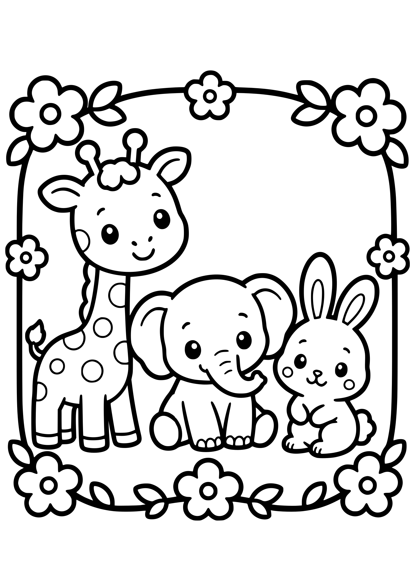 Animals 21 free coloring pages for kids
