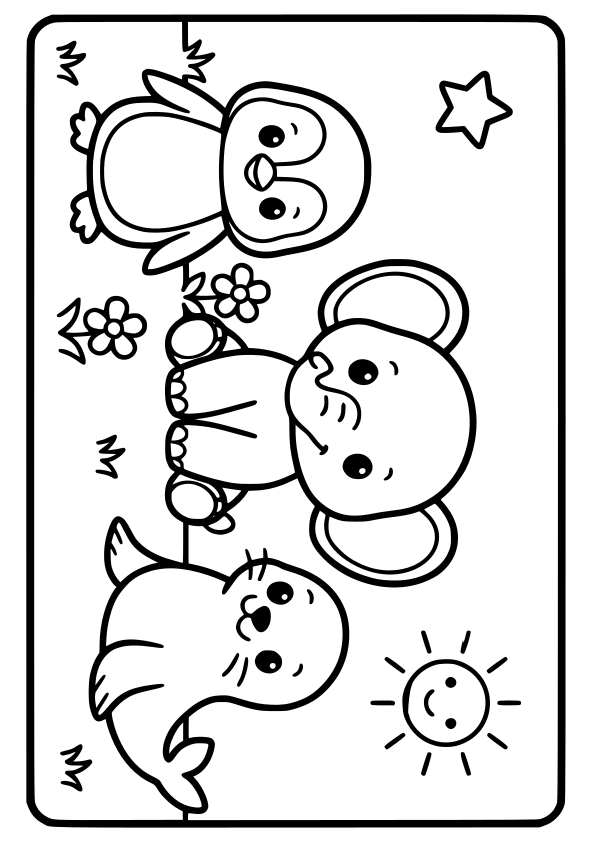 Animals13 free coloring pages for kids