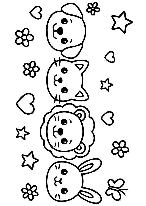 Animals 14 free coloring pages for kids