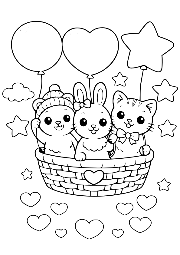 動物１６の塗り絵です