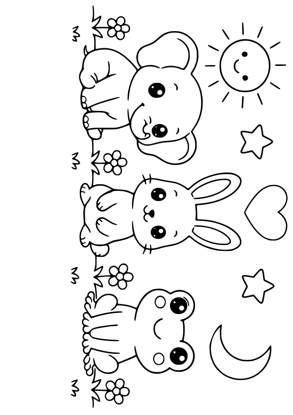 動物１８の塗り絵です