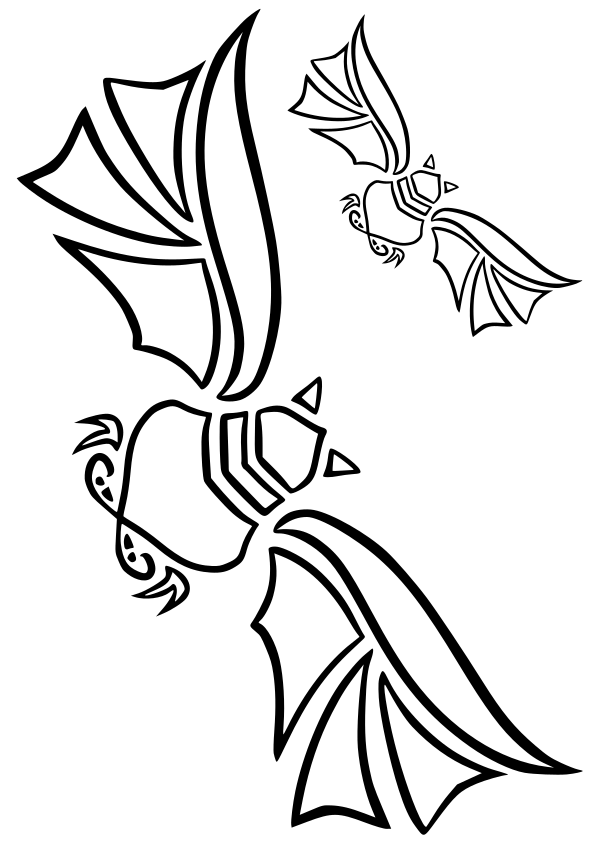 Bat free coloring pages for kids