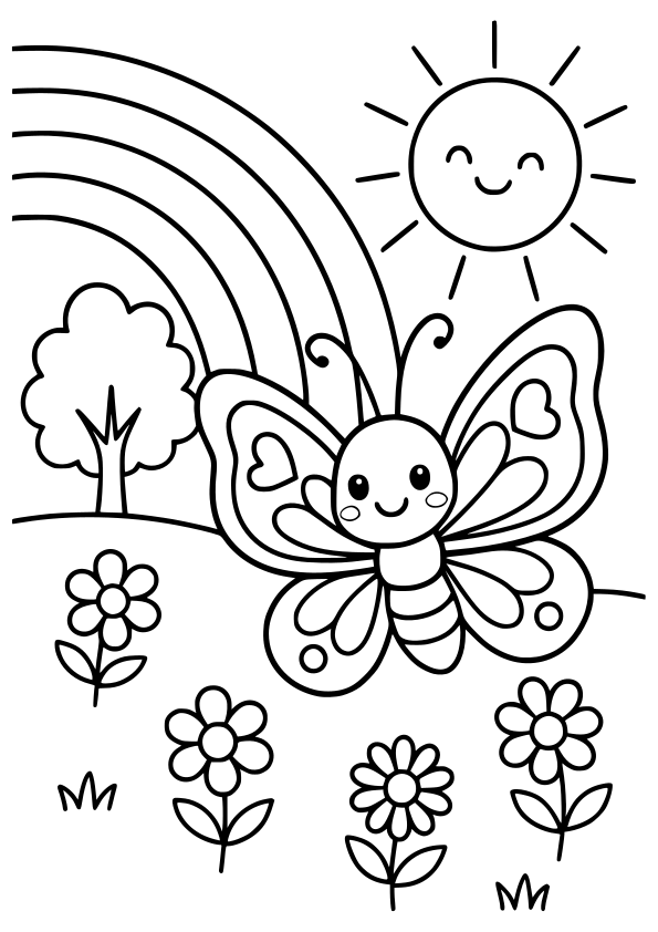 Butterfly 16 free coloring pages for kids