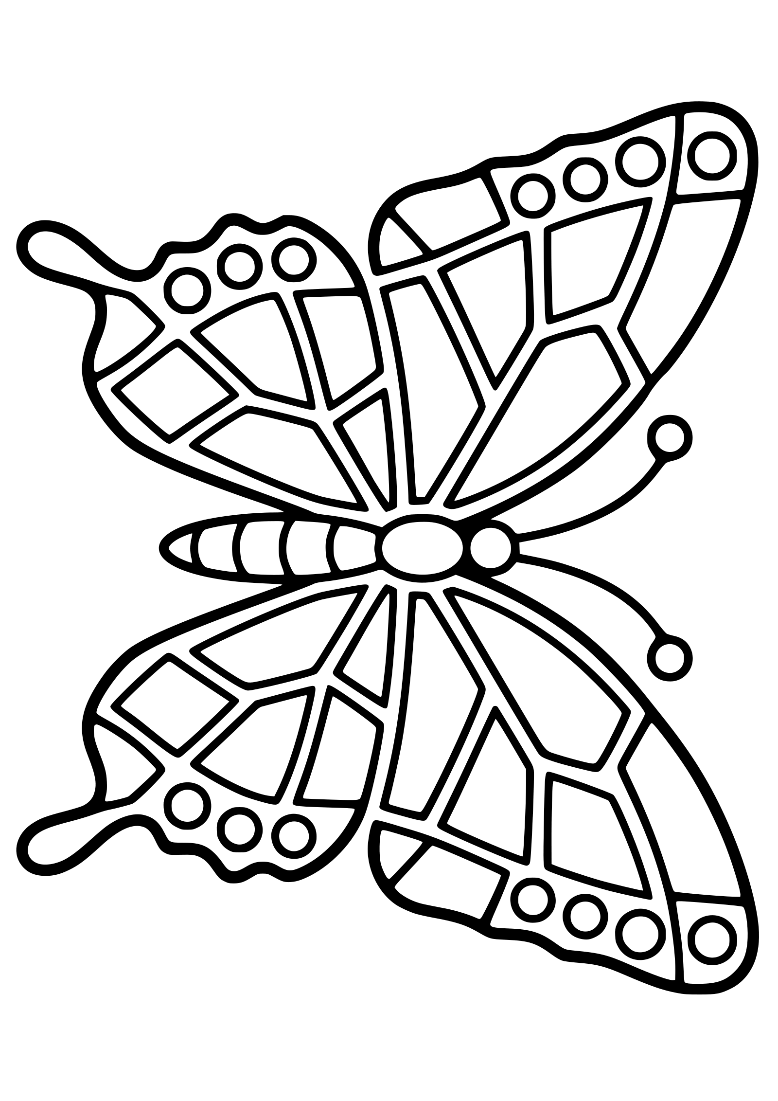 Butterfly 17 free coloring pages for kids