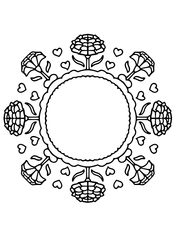 Carnation Flower2 free coloring pages for kids