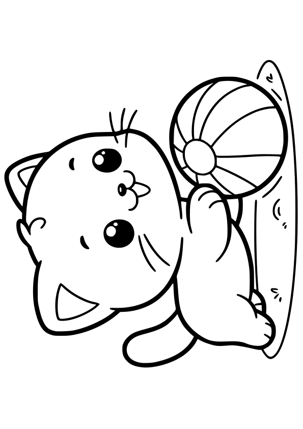 Cat 13 free coloring pages for kids
