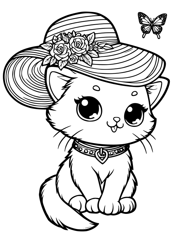 Cat 15 free coloring pages for kids