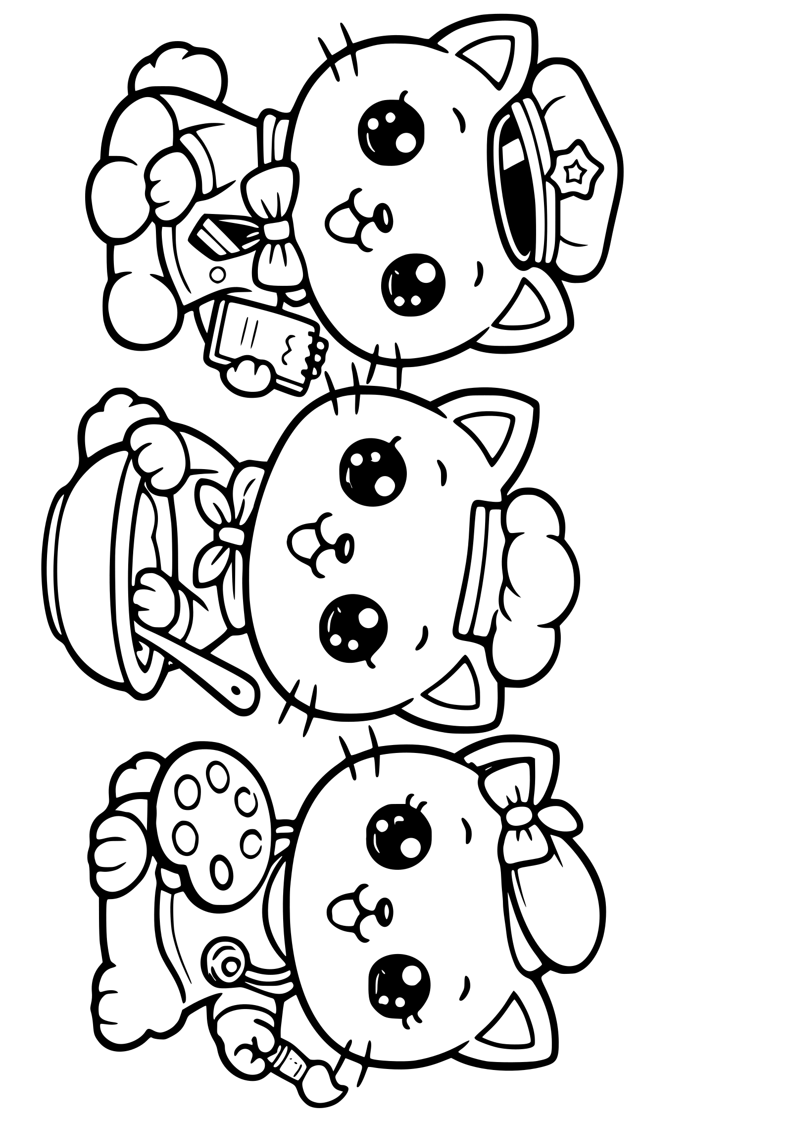 猫２２の動物のかわいい簡単な塗り絵です