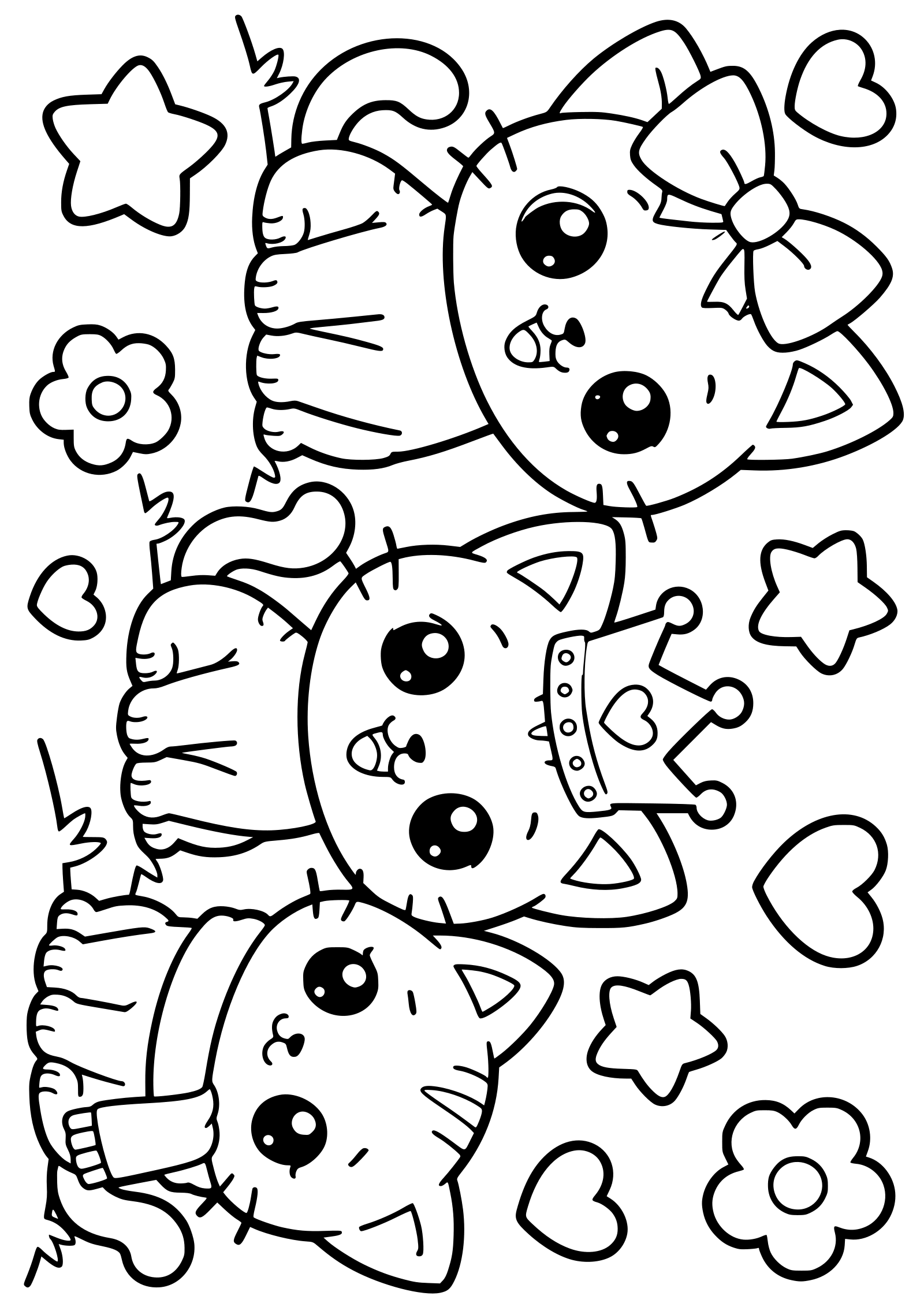 Cats 21 free coloring pages for kids