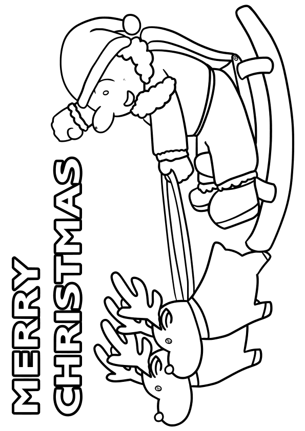 MerryChristmas free coloring pages for kids