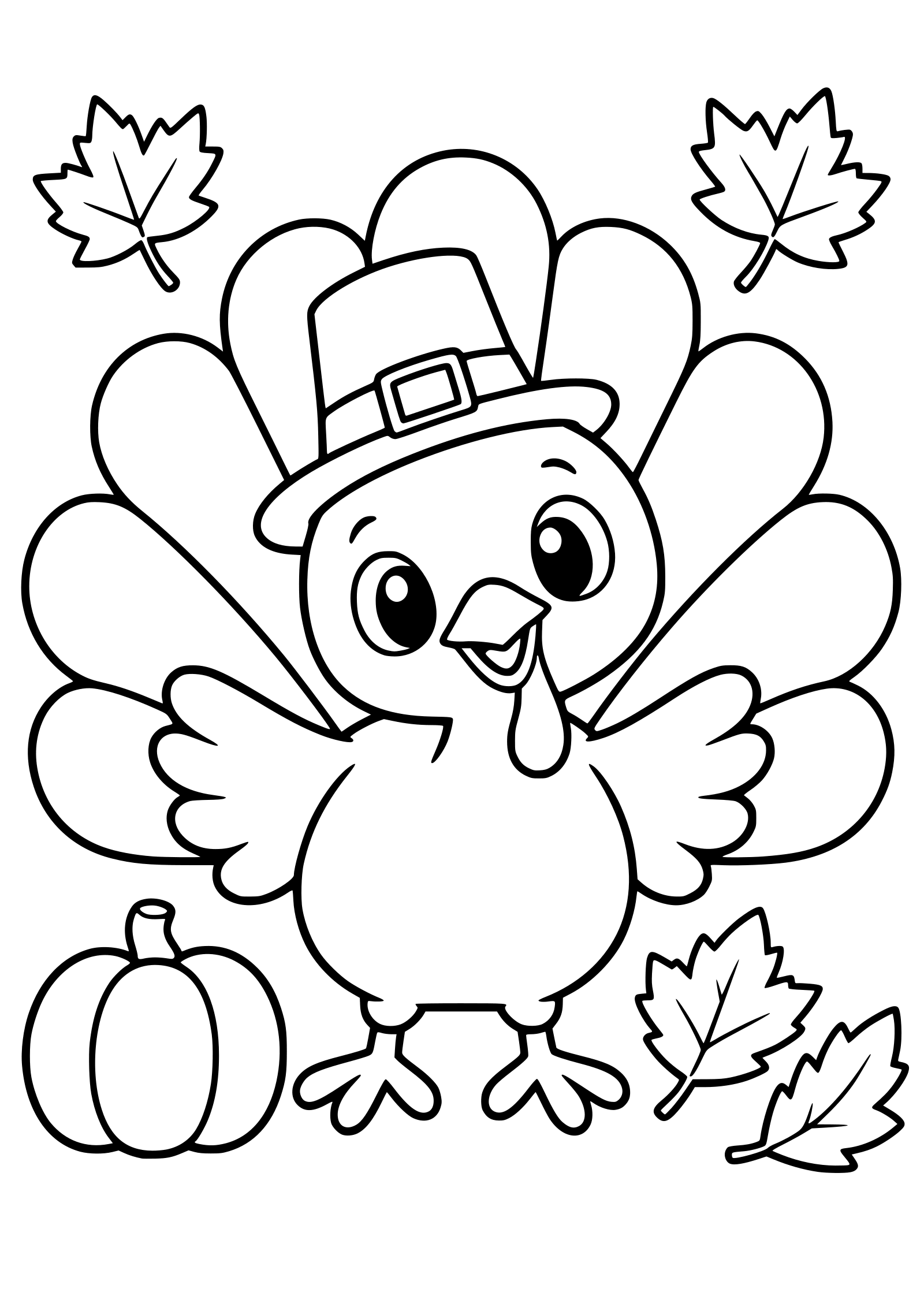 Turkey free coloring pages for kids