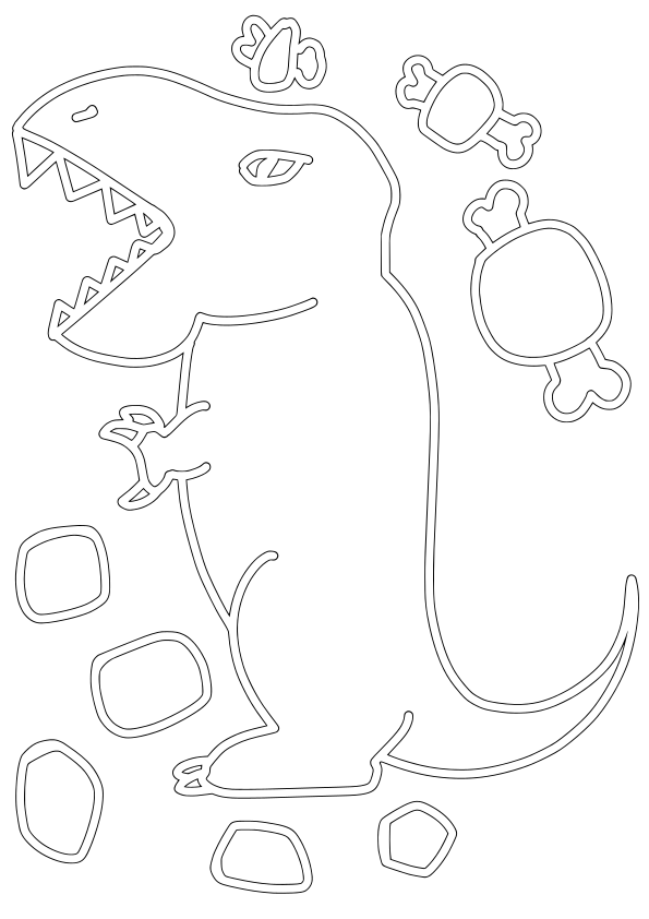 Dinosaur free coloring pages for kids