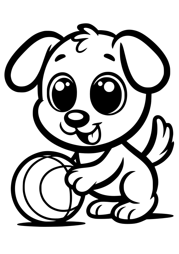 Dog 12 free coloring pages for kids
