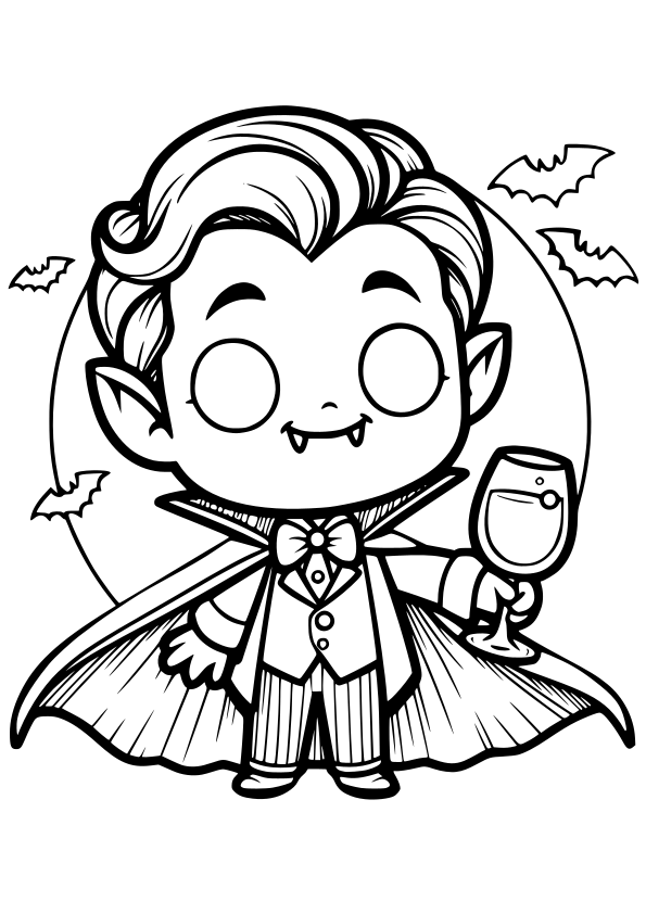 Dracula 2 free coloring pages for kids