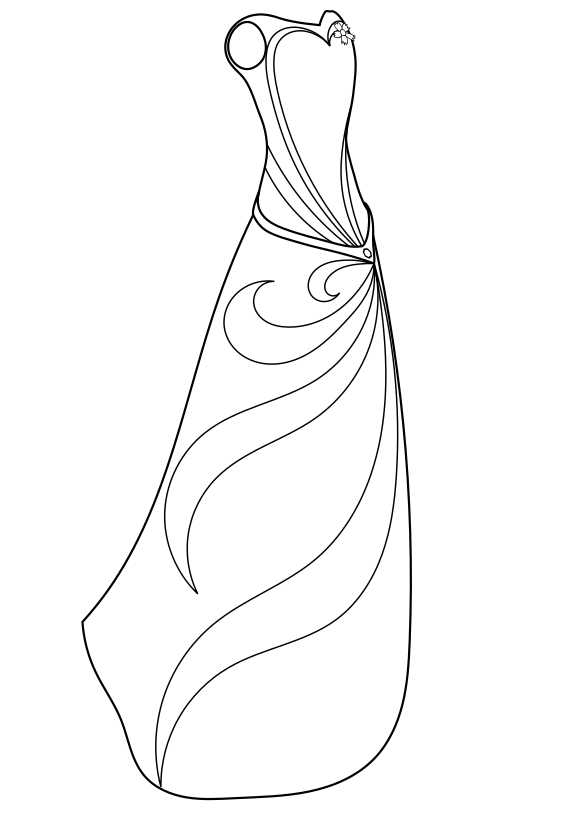 Dress 1 free coloring pages for kids