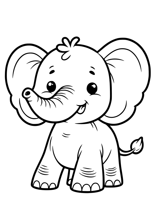 Elephant 6 free coloring pages for kids
