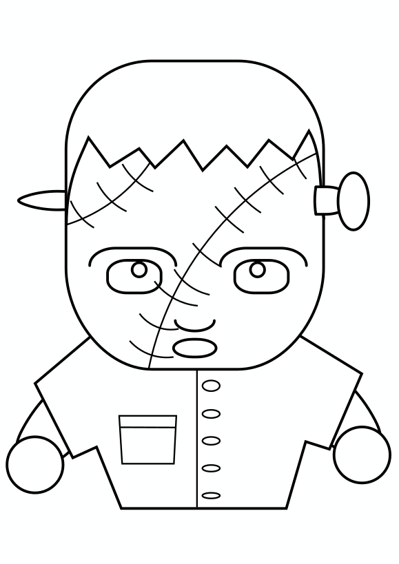 Frankenstein free coloring pages for kids