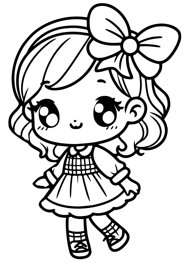 Girl 15 free coloring pages for kids