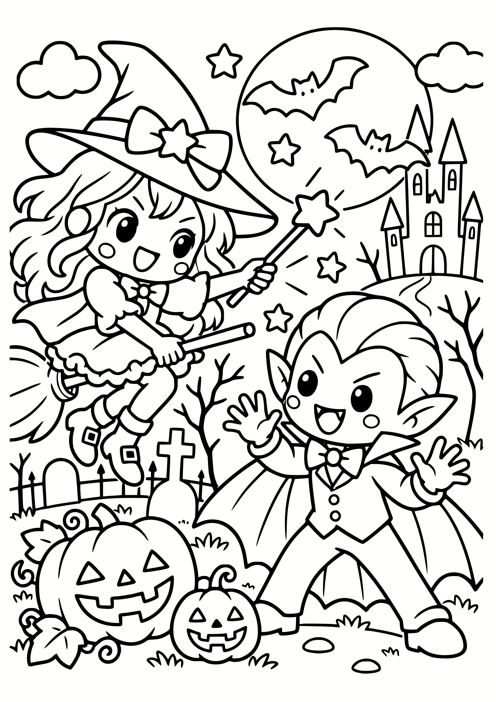 Halloween10 free coloring pages for kids