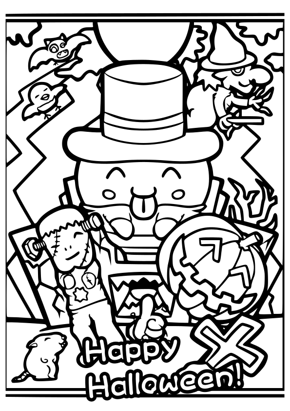 Halloween4 free coloring pages for kids