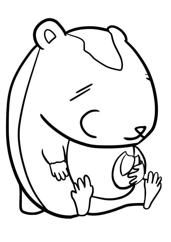 Hamster free coloring pages for kids