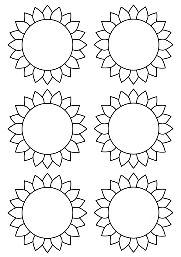 Flower2 for Brooch free coloring pages for kids