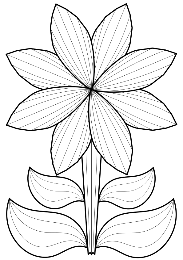 Perfect Flower free coloring pages for kids