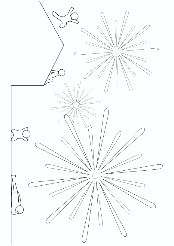 Fireworks free coloring pages for kids