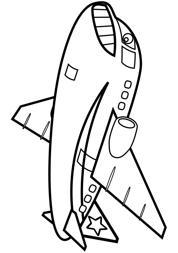 airplane free coloring pages for kids