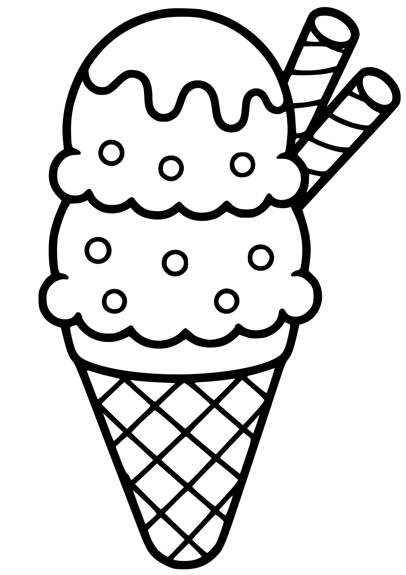 Ice Cream 7 free coloring pages for kids