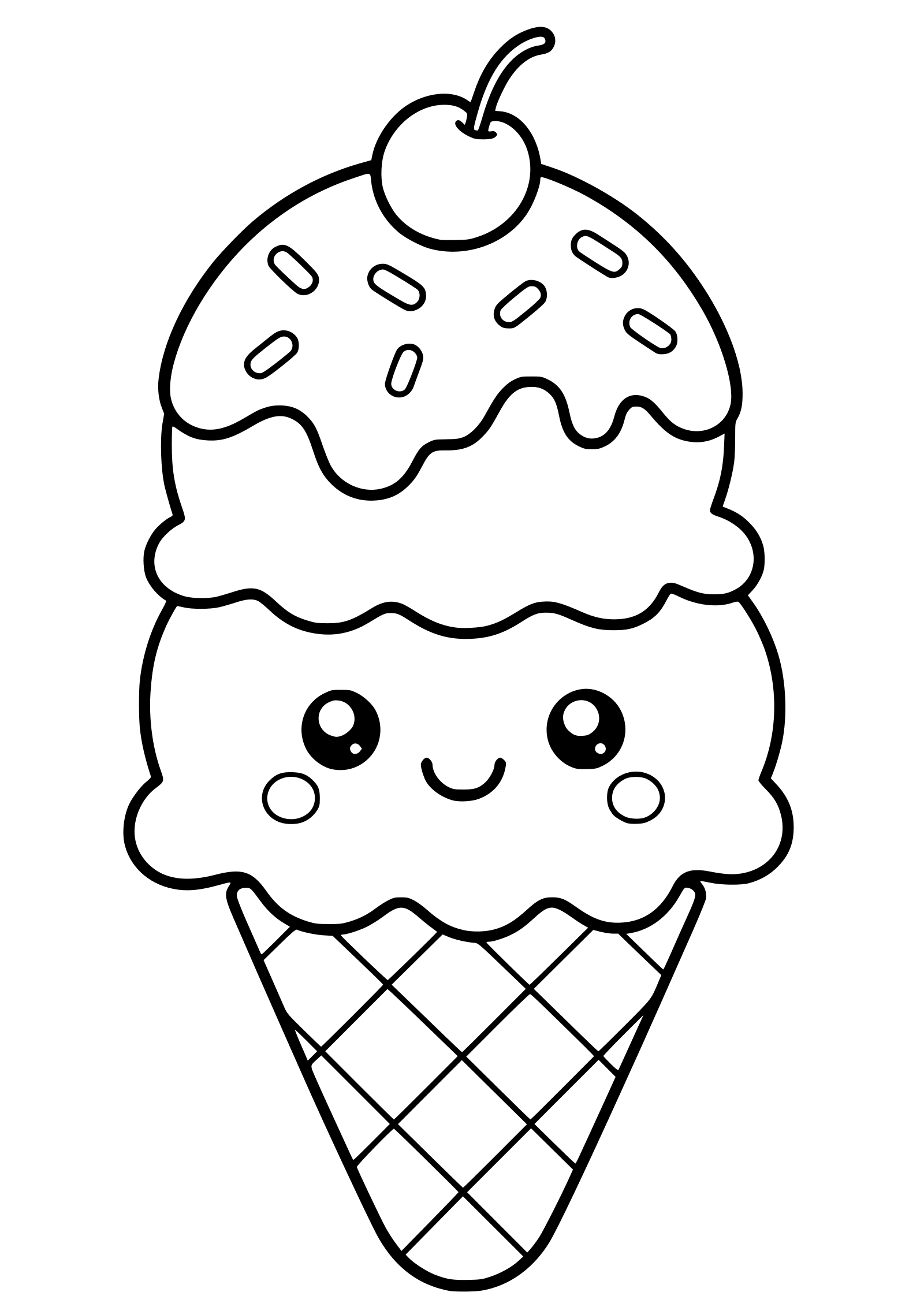 アイスクリーム8の塗り絵です