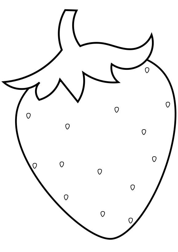 Strawberry free coloring pages for kids