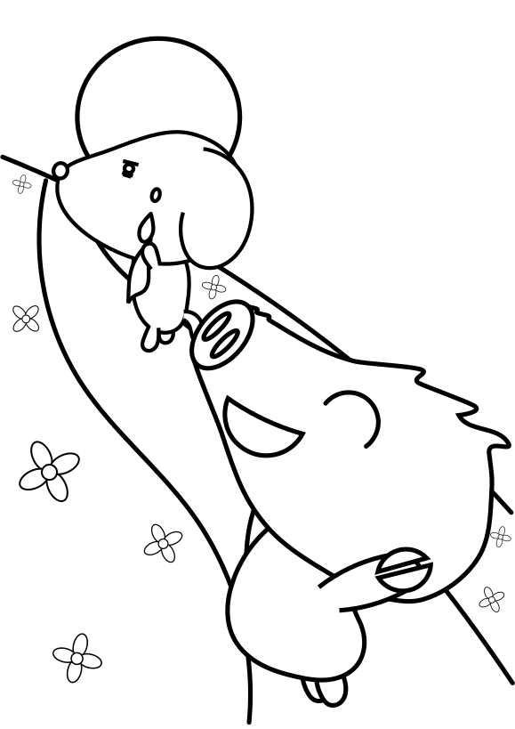 New year's card free coloring pages for kids