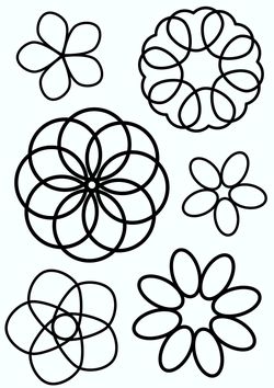 Flower pattern December free coloring pages for kids