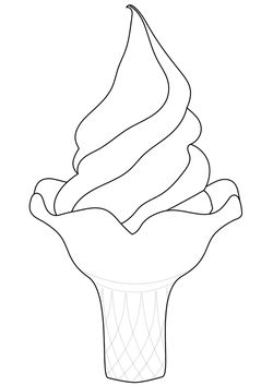 Soft cream free coloring pages for kids